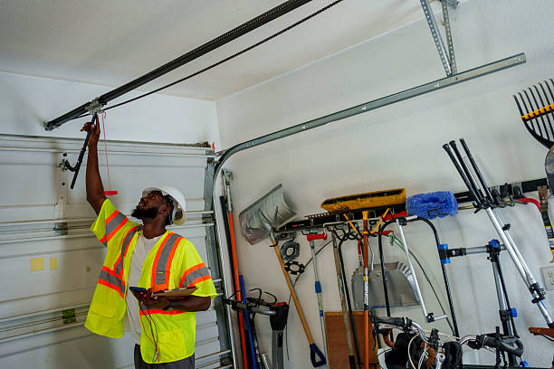 Professional Garage Door Roller Replacement technician working in Troy, NC